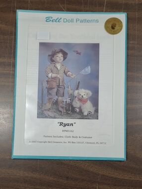 Bell Doll Patterns "Ryan" Cloth Doll Pattern - Blue Trim #RPM5162